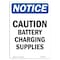 Signmission OSHA Notice Sign, 18" Height, Rigid Plastic, NOTICE Caution Battery Charging Supplies Sign, Portrait OS-NS-P-1218-V-15307 - alternate 1